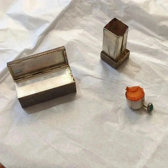 Italian  Silver purse mirror - Picture 4 of 12